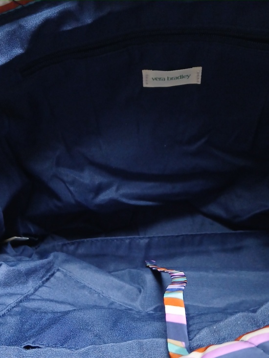Vera Bradley Small East West Tote- Retro Ribbons - Picture 5 of 5